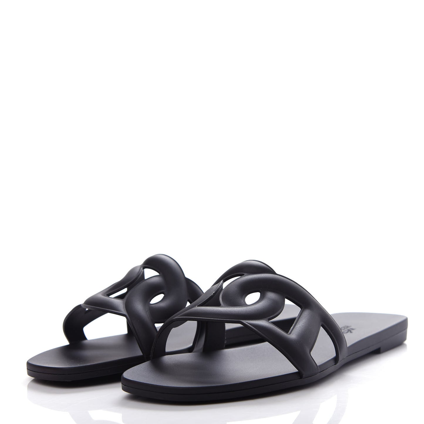 Rubber Aloha Sandals 37 Black