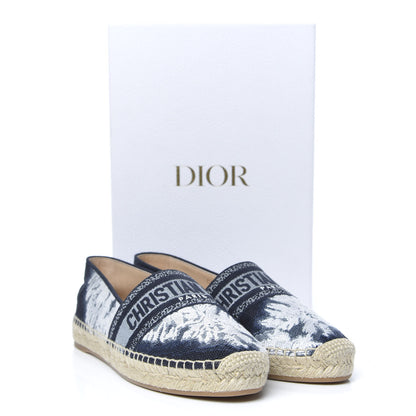 Christian Dior Canvas Tie and Dior Embroidered Granville 15mm Espadrilles 40 Denim 9 of 9