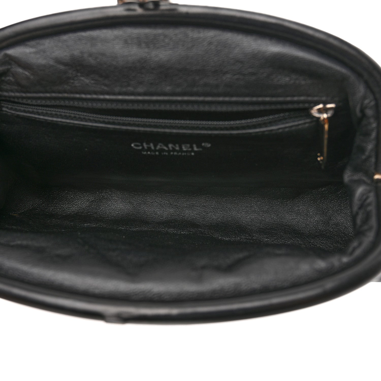 Chanel Satin Quilted Timeless Clutch Black 4 of 13
