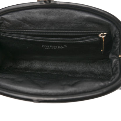 Chanel Satin Quilted Timeless Clutch Black 4 of 13
