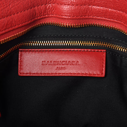 Balenciaga Chevre Gold Metallic Edge Hardware City Rouge Grenade 6 of 10