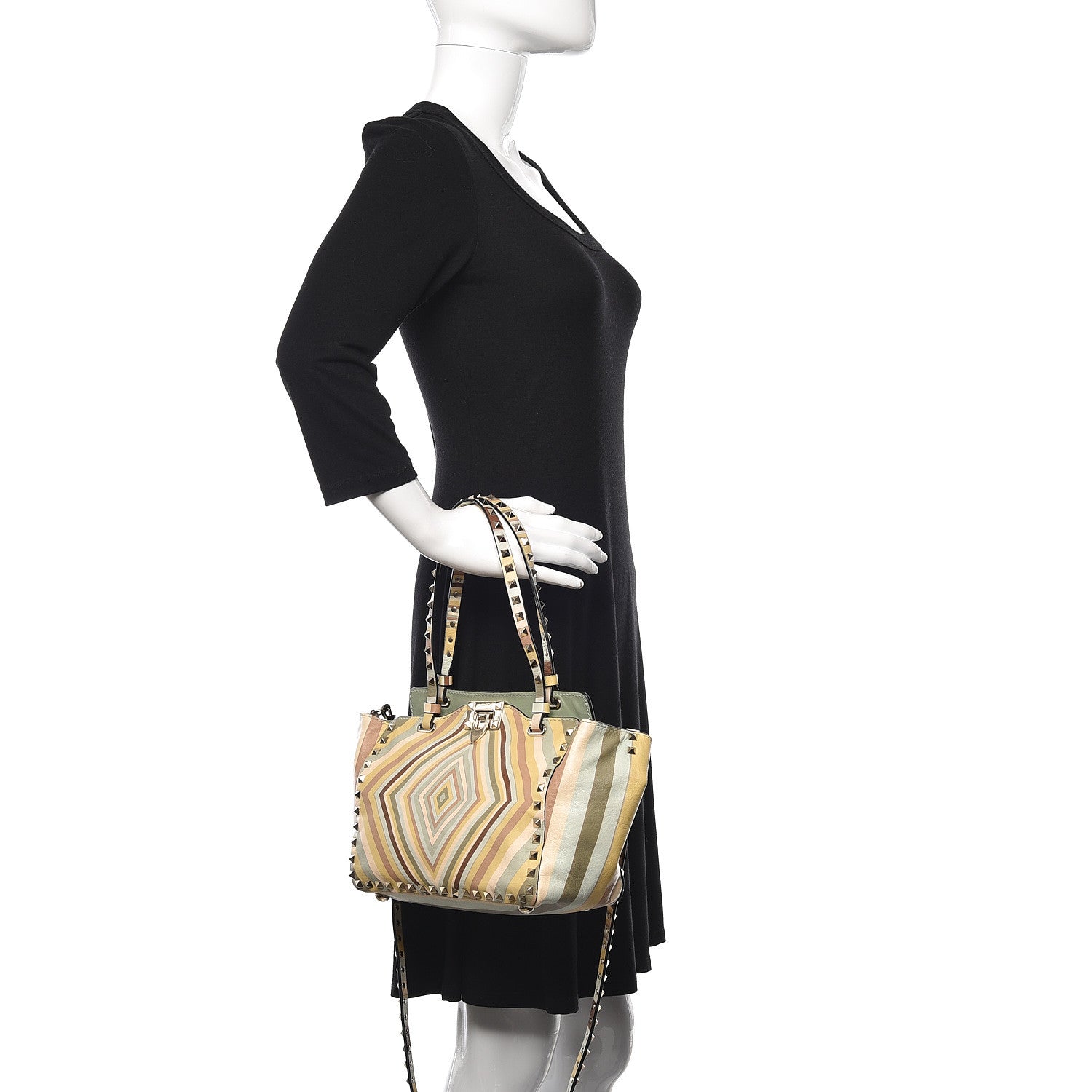 Valentino Garavani Vitello Native Couture 1975 Small Rockstud Tote Multicolor 2 of 15