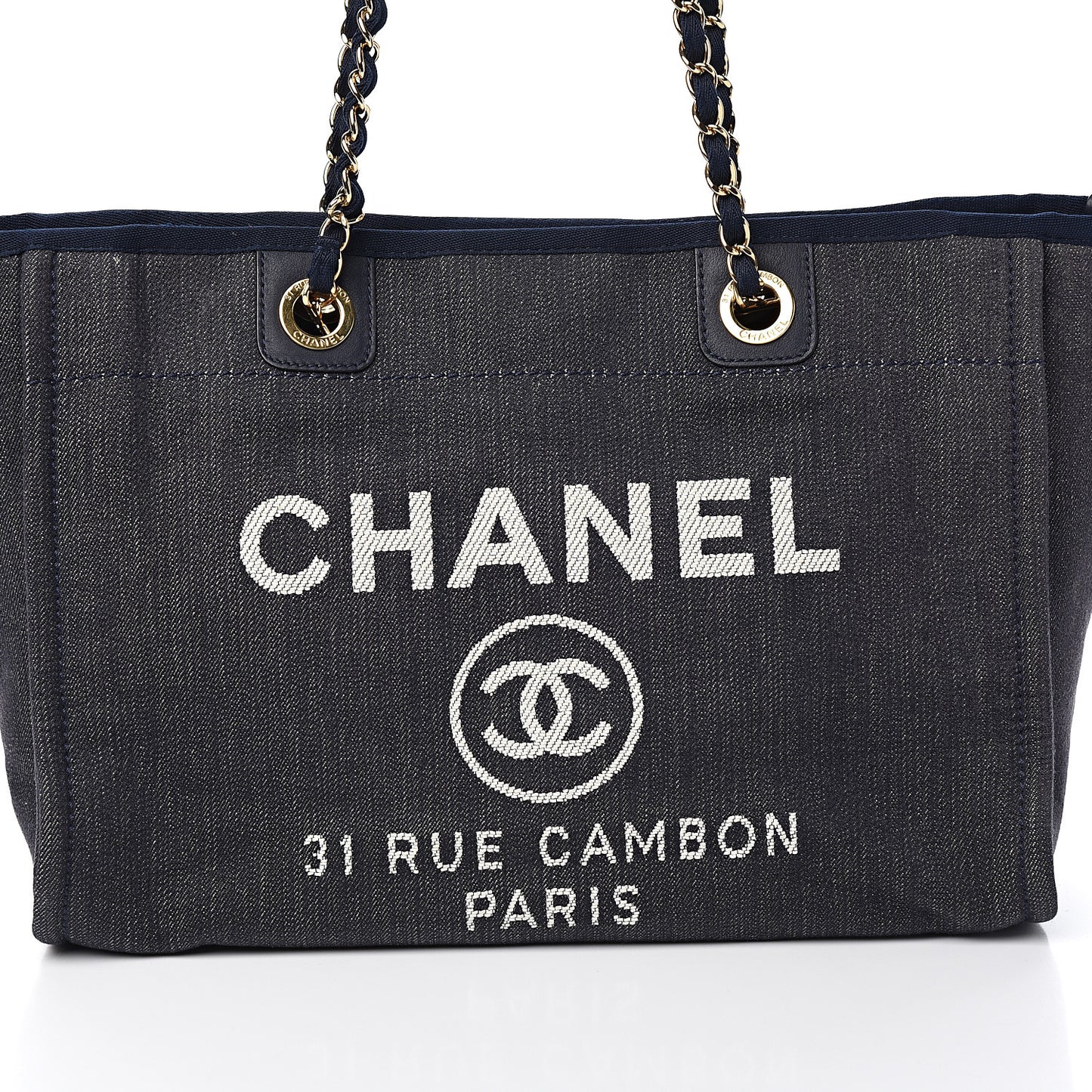 Denim Small Deauville Tote Dark Blue