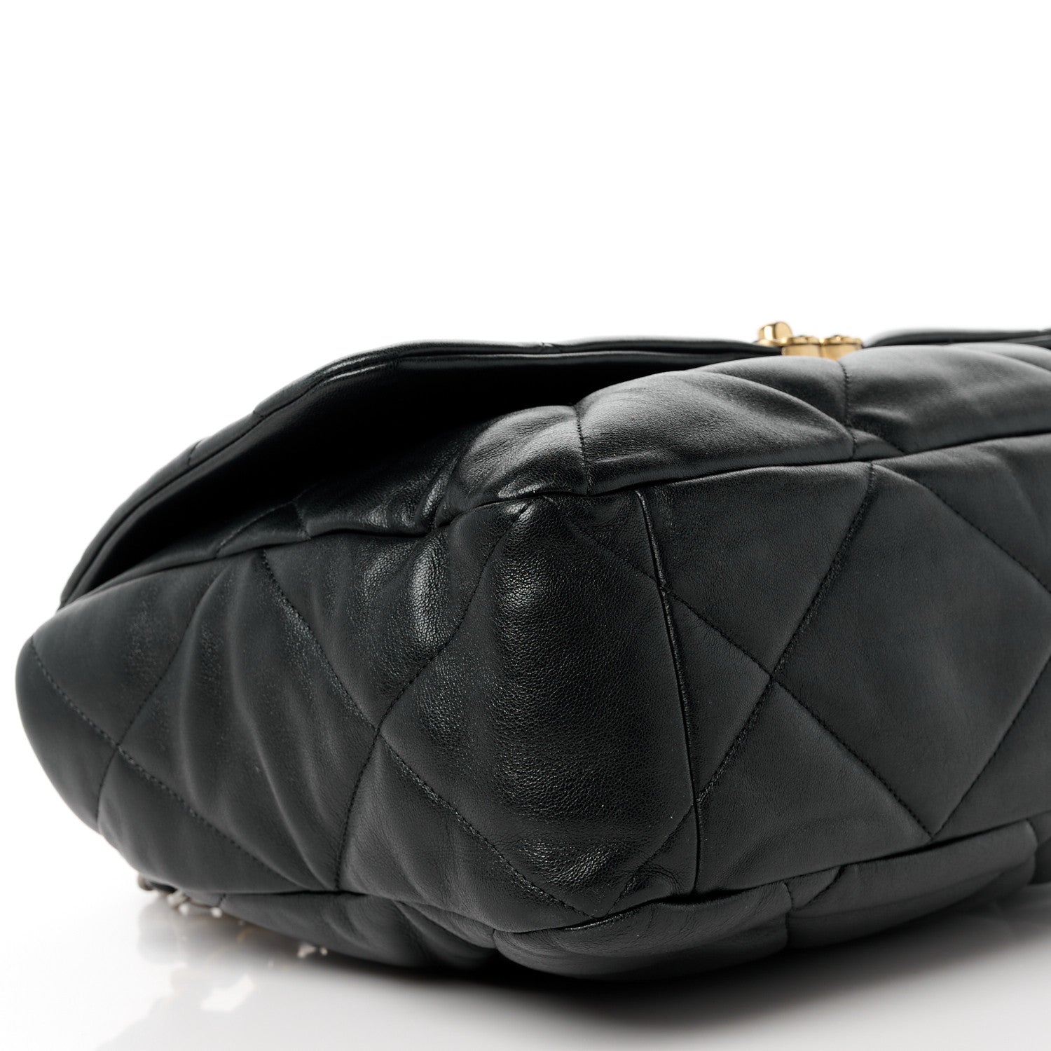 Chanel Goatskin Quilted Maxi Chanel 19 Flap Black 9 of 10