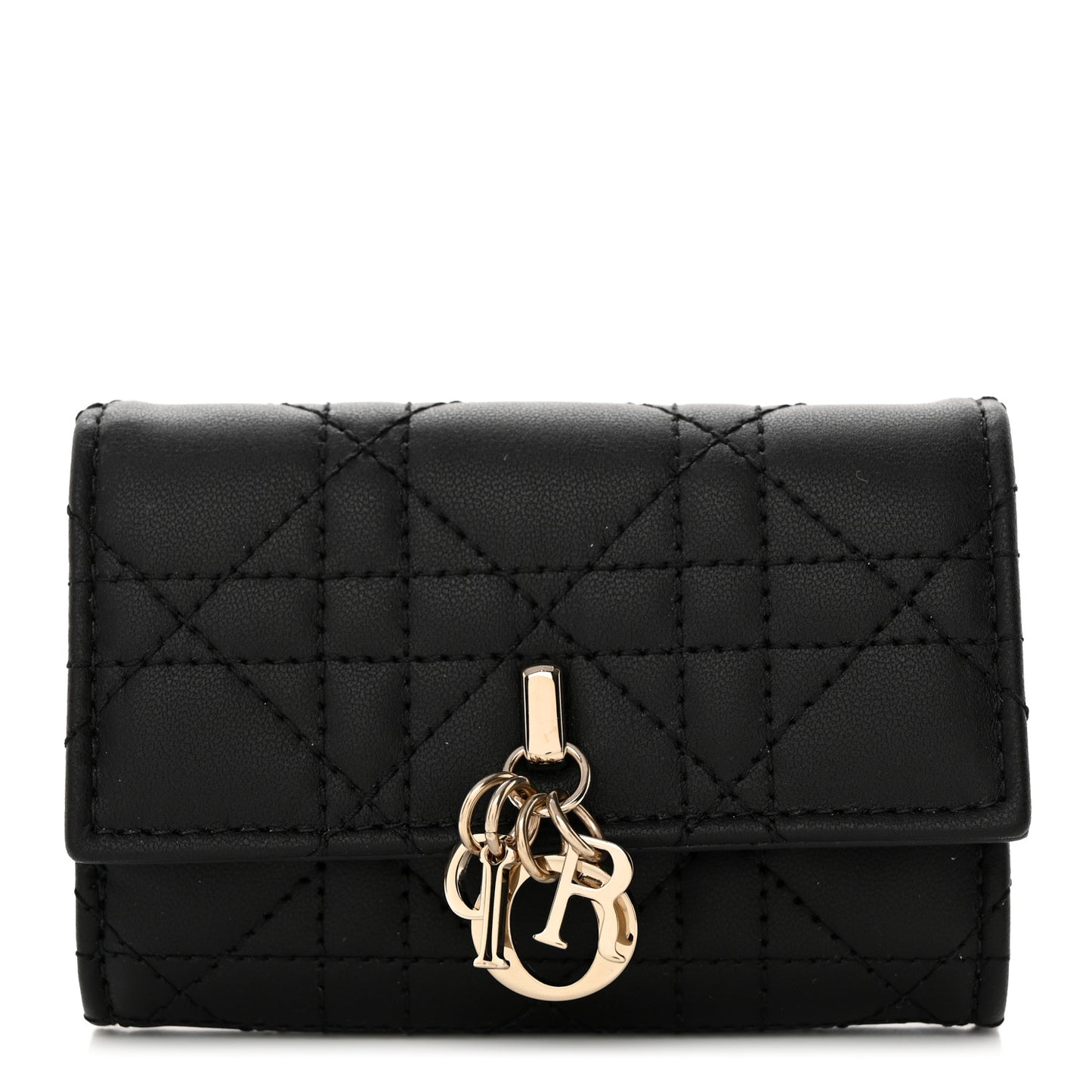Lambskin Cannage My Dior Glycine Wallet Black