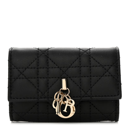 Christian Dior Lambskin Cannage My Dior Glycine Wallet Black 1 of 9