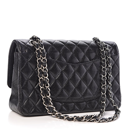 Chanel Caviar Quilted Medium Double Flap Black 3 of 17