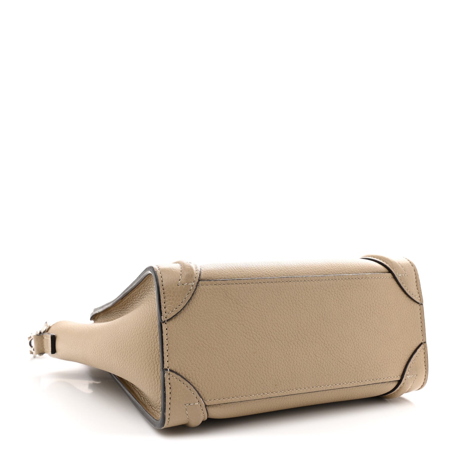Celine Drummed Calfskin Nano Luggage Dune 4 of 11
