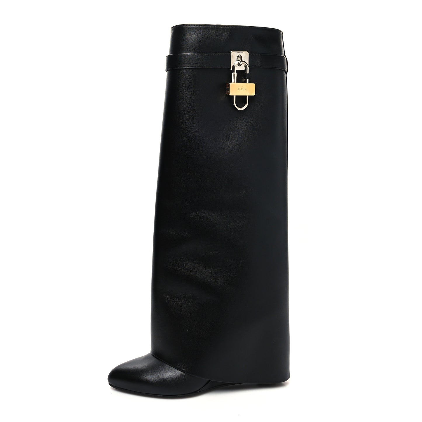 Calfskin Shark Lock Pant Boots 40.5 Black