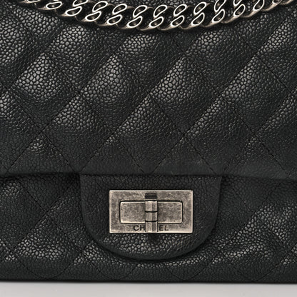 Chanel Washed Caviar Quilted 2.55 Reissue 225 Bijoux Chain Flap Black 8 of 15