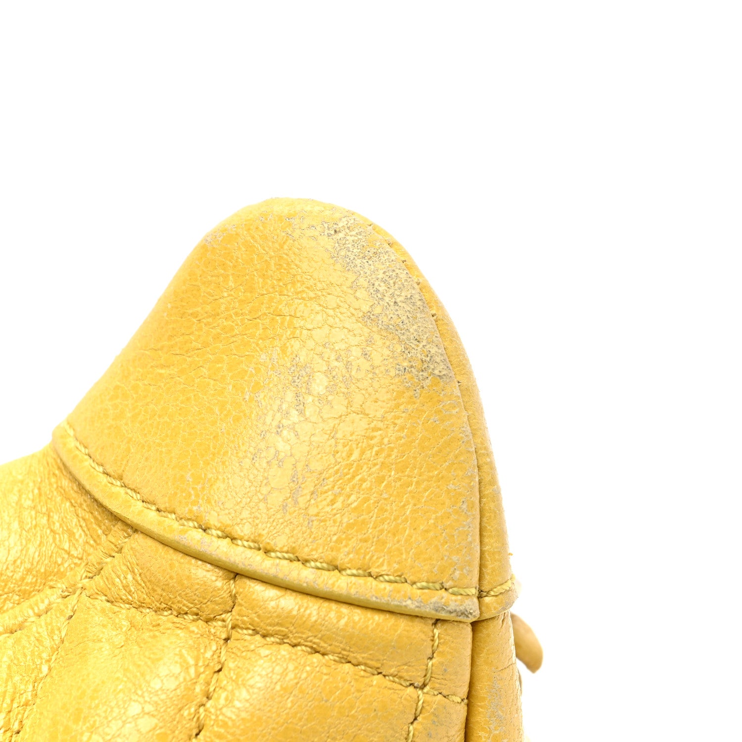 Chanel Crumpled Glazed Lambskin Quilted Waist Bag Fanny Pack Yellow 12 of 12