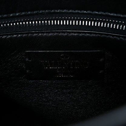 Valentino Garavani Nappa Monochrome Medium Roman Stud Shoulder Bag Black 7 of 10