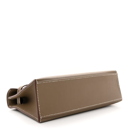 Hermes Swift Kelly Pochette Clutch Etoupe 4 of 10