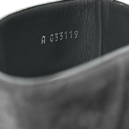 Chanel Suede Calfskin Satin Gabrielle Cap Toe Boots 39 Grey Black 8 of 9