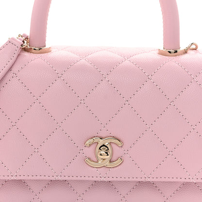 Chanel Caviar Quilted Mini Coco Handle Flap Light Pink 8 of 10