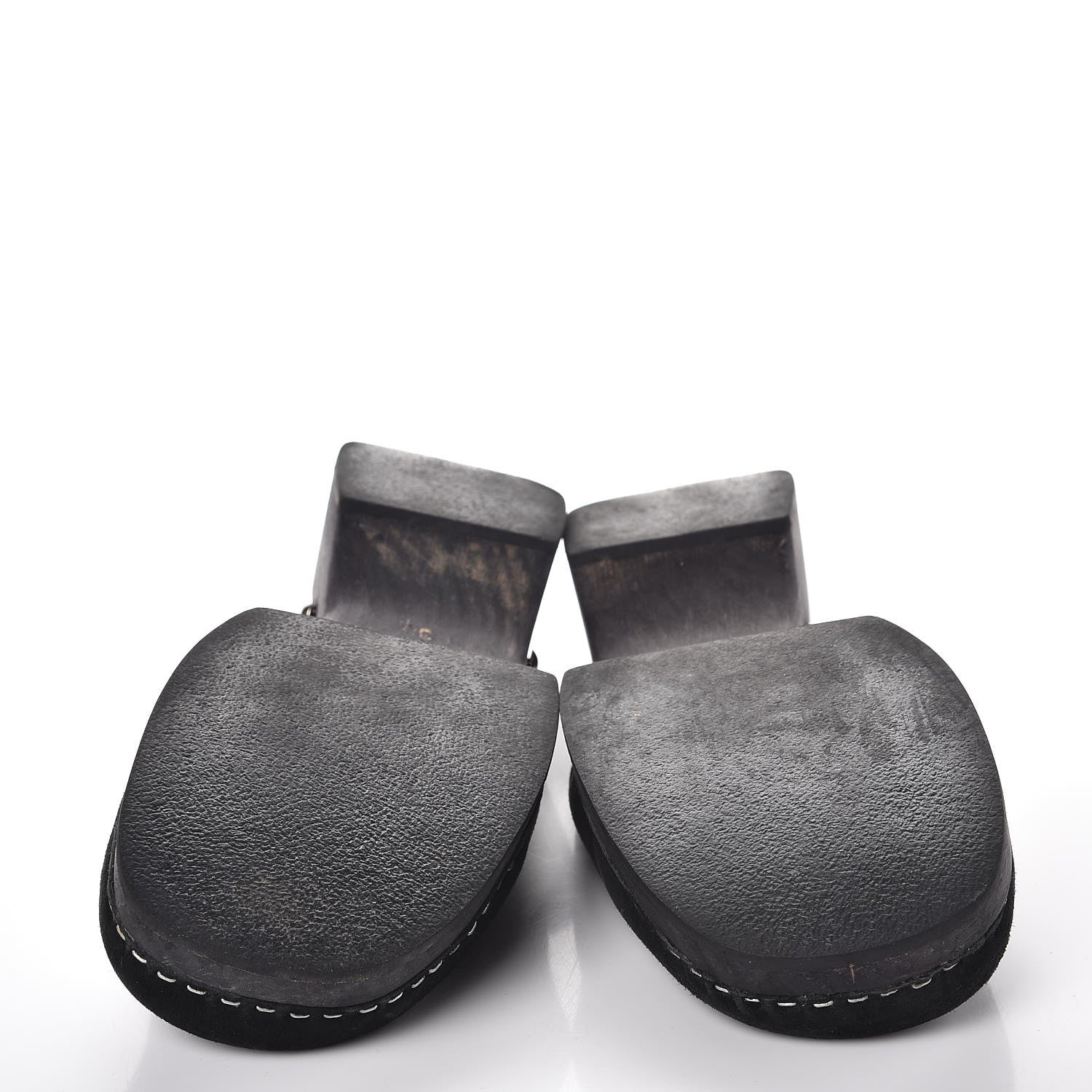 Chanel Suede CC Clogs 38 Black 8 of 10