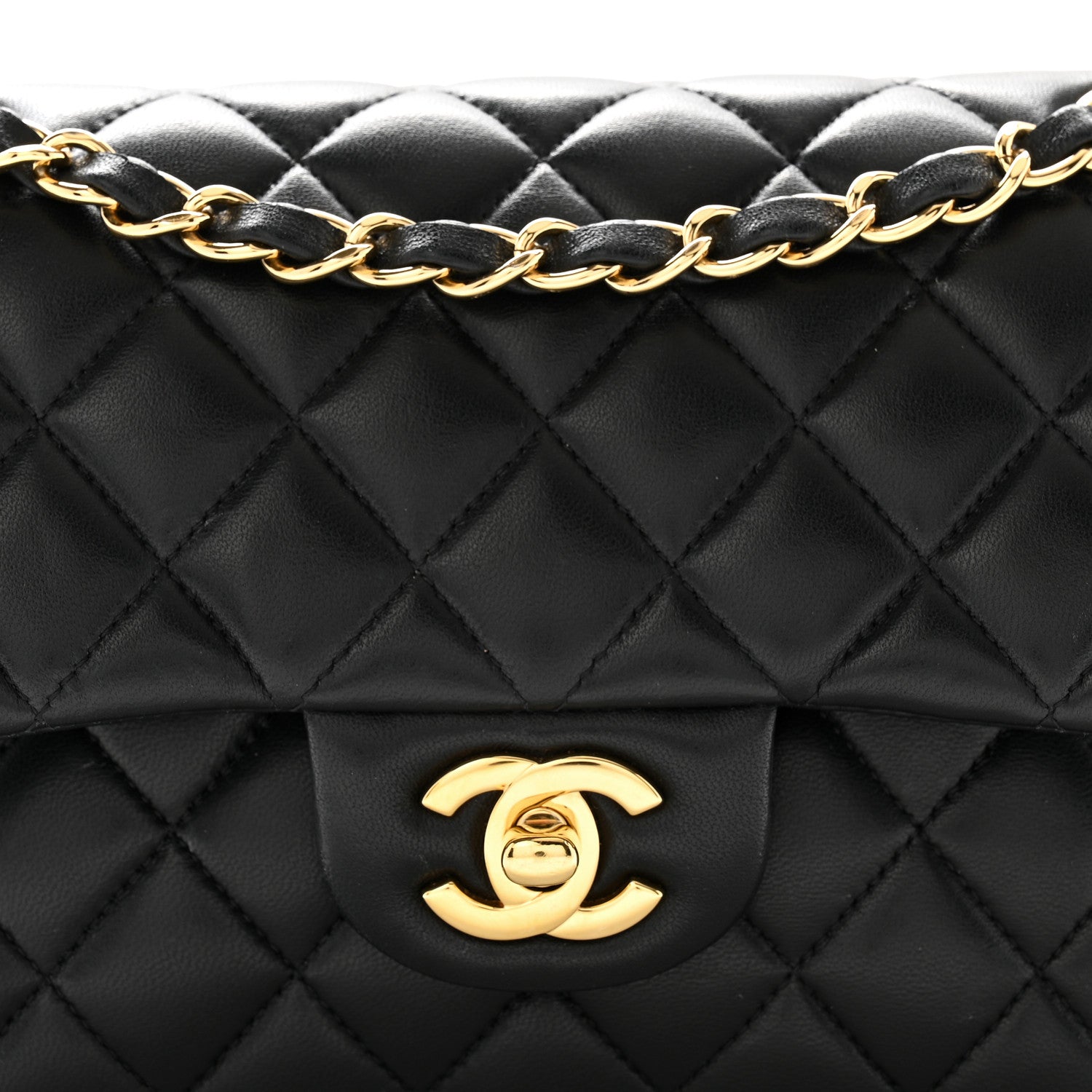 Chanel Lambskin Quilted Small Double Flap Black 8 of 12
