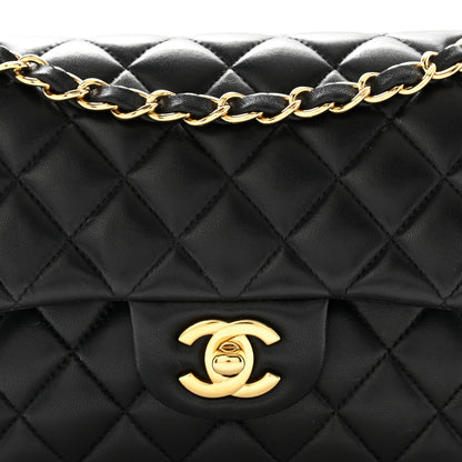 Chanel Lambskin Quilted Small Double Flap Black 8 of 12