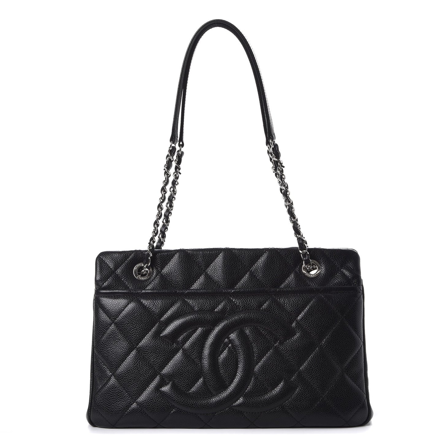 Caviar Quilted Timeless CC Tote Black