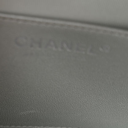 Chanel Metallic Lambskin Quilted Large CC In Love Heart Bag Silver 11 of 13