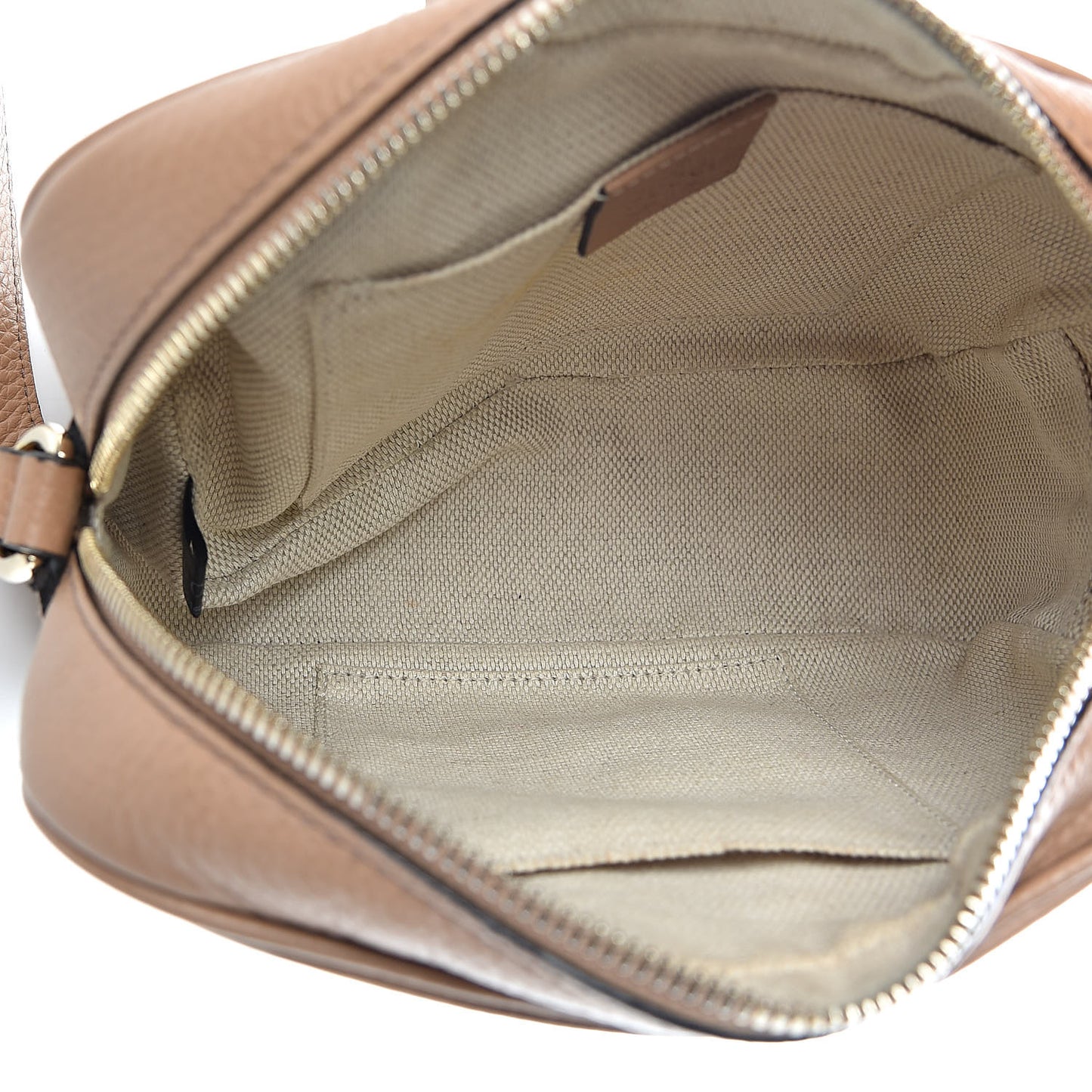 Pebbled Calfskin Small Soho Disco Bag Rose Beige
