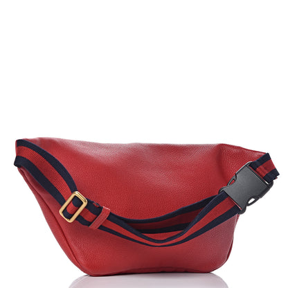 Gucci Grained Calfskin Logo Belt Bag Hibiscus Red 3 of 9