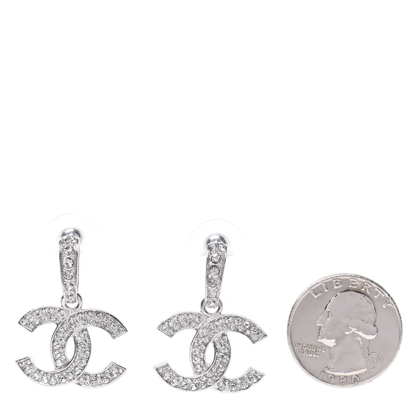 Crystal Palais Garnier CC Drop Earrings Silver