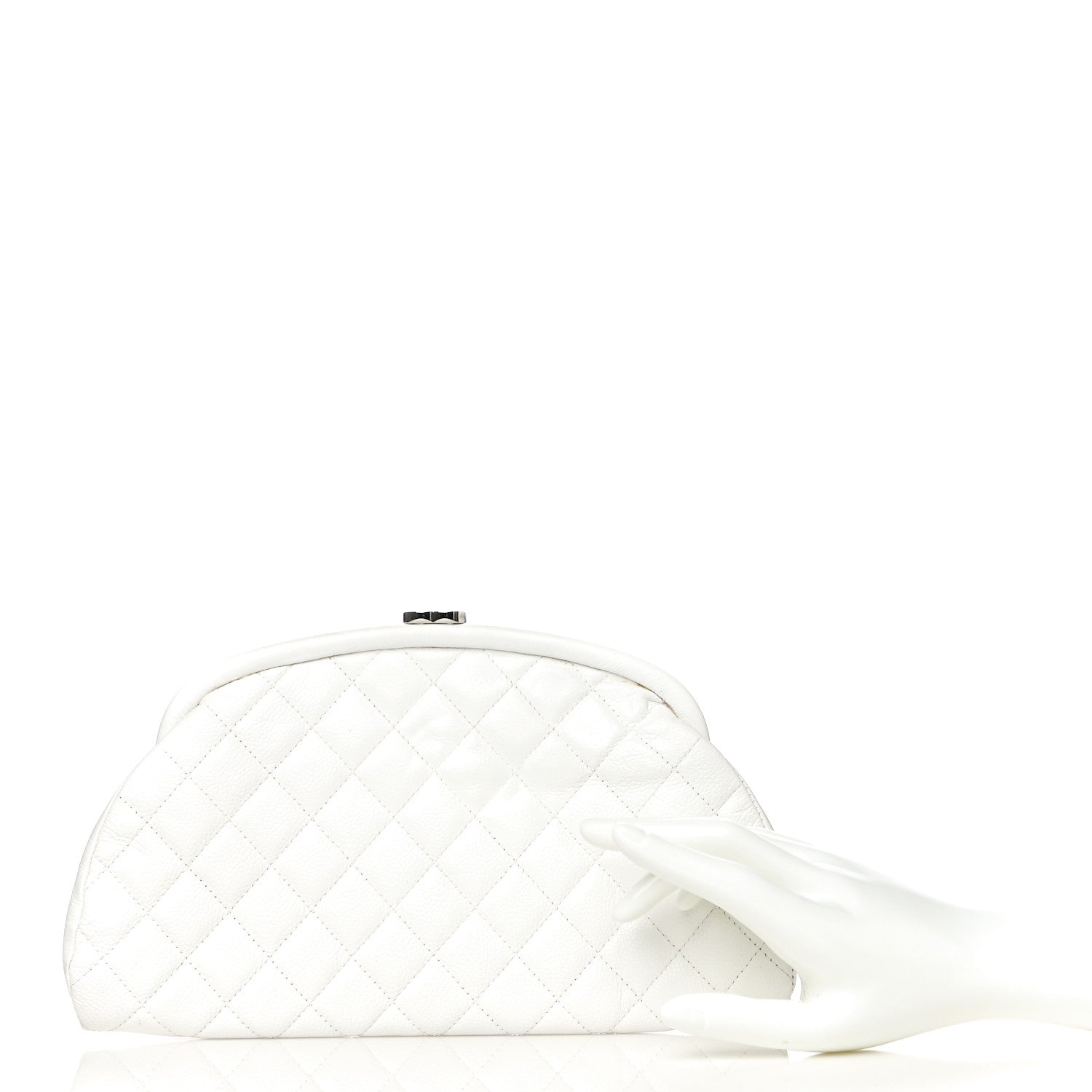 Chanel Caviar Quilted Timeless Clutch White 2 of 12