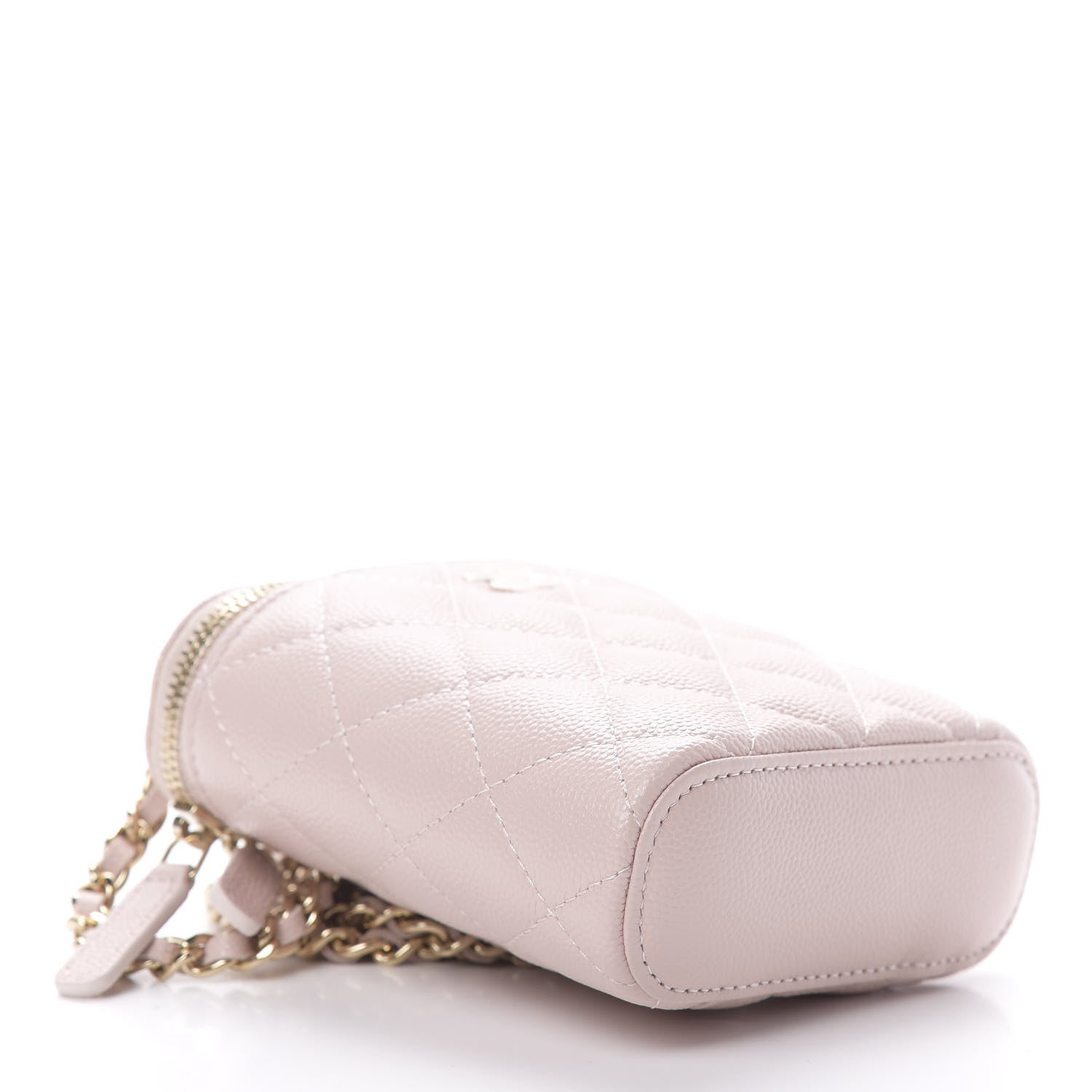 Chanel Caviar Quilted Small Vertical Coco Beauty Vanity Case With Chain Light Pink 4 of 11