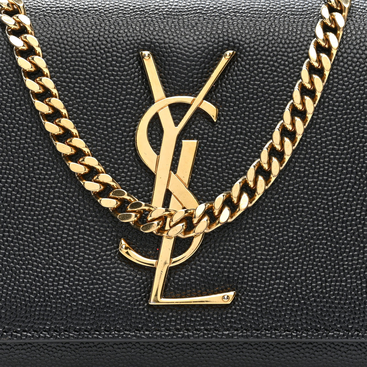 Saint Laurent Grain De Poudre Small Monogram Kate Satchel Black 6 of 8