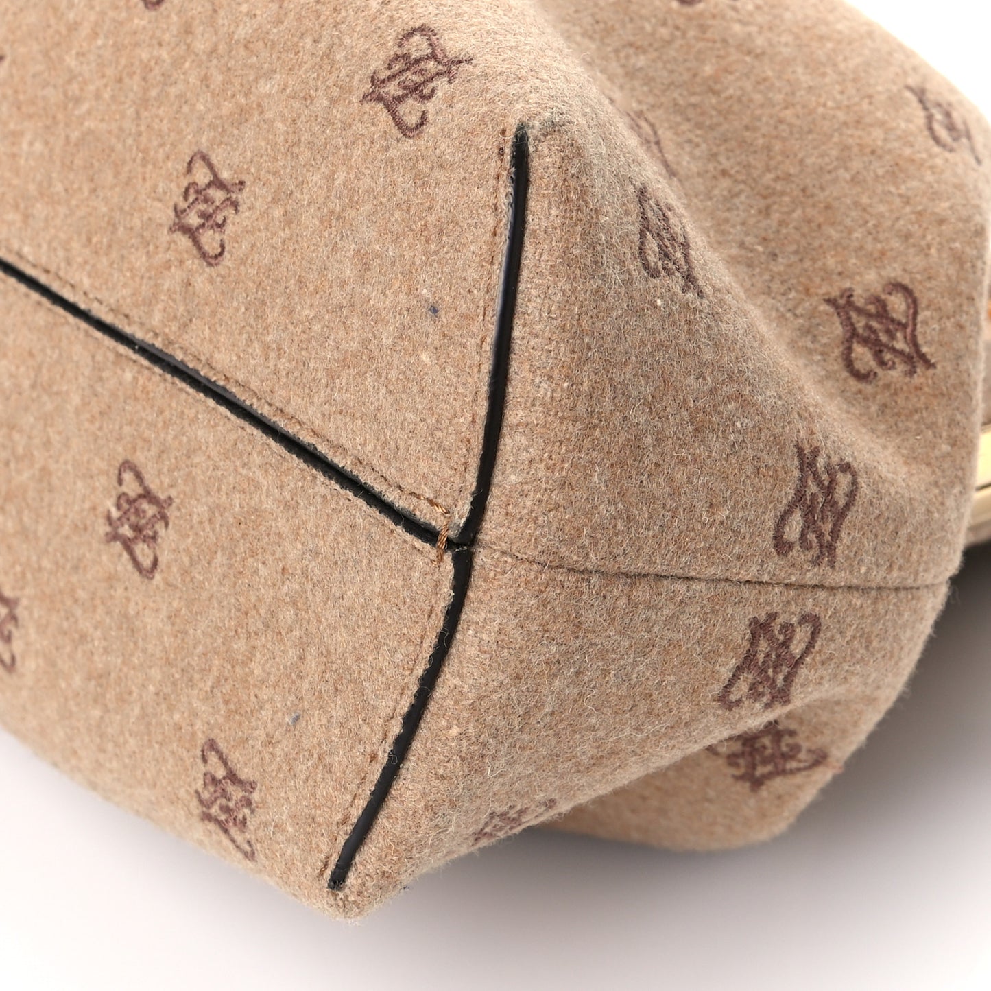 Flannel Karligraphy Embroidered Medium Fendi First Camel