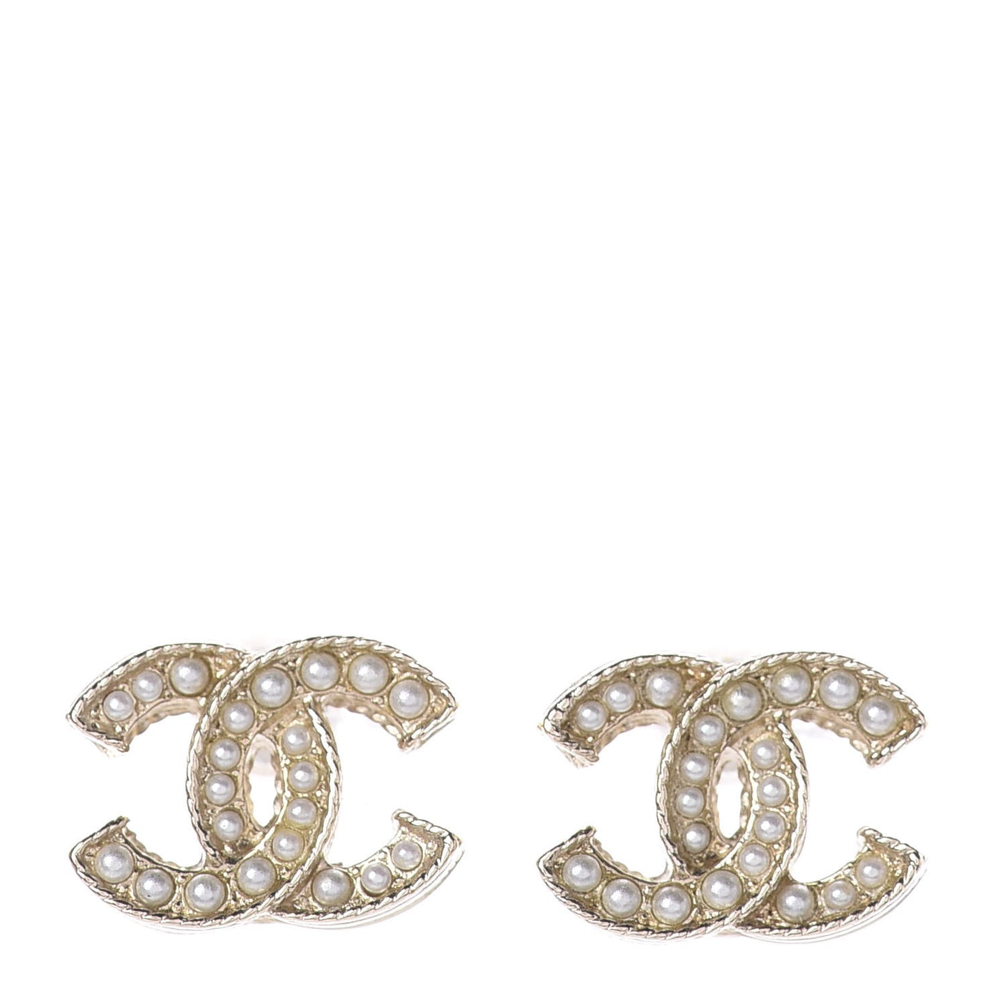 Pearl CC Earrings Gold