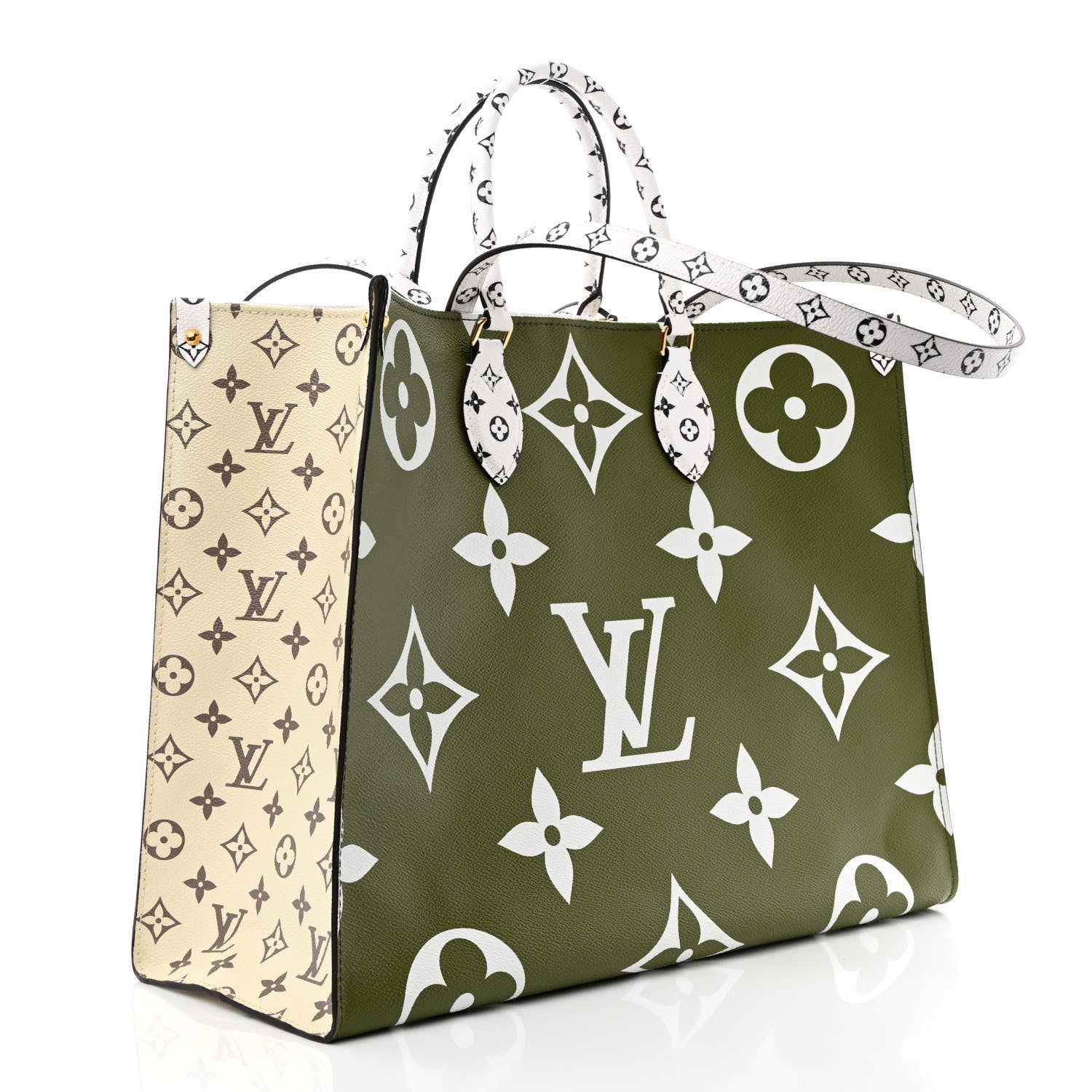 Louis Vuitton Monogram Giant Onthego GM Kaki Beige 3 of 10
