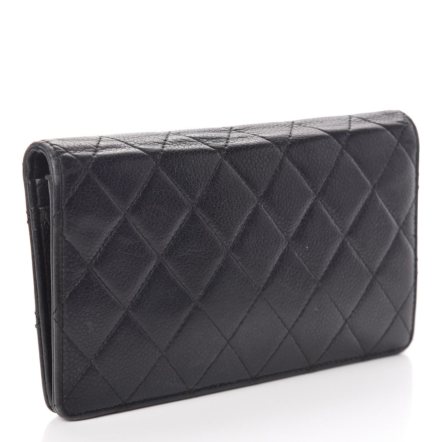 Caviar Quilted Reissue Yen Wallet Navy