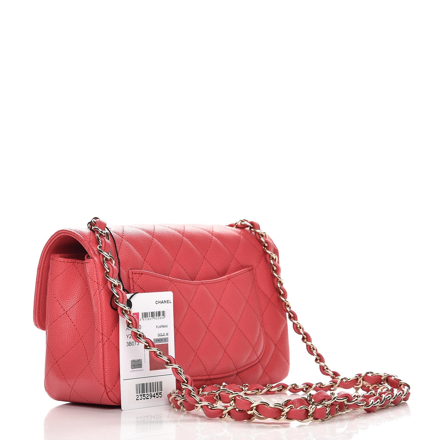 Chanel Caviar Quilted Mini Rectangular Flap Dark Pink 3 of 8