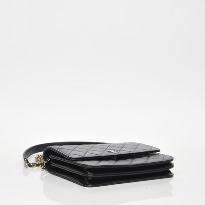 Chanel Caviar Quilted Square Wallet On Chain WOC Black 4 of 8