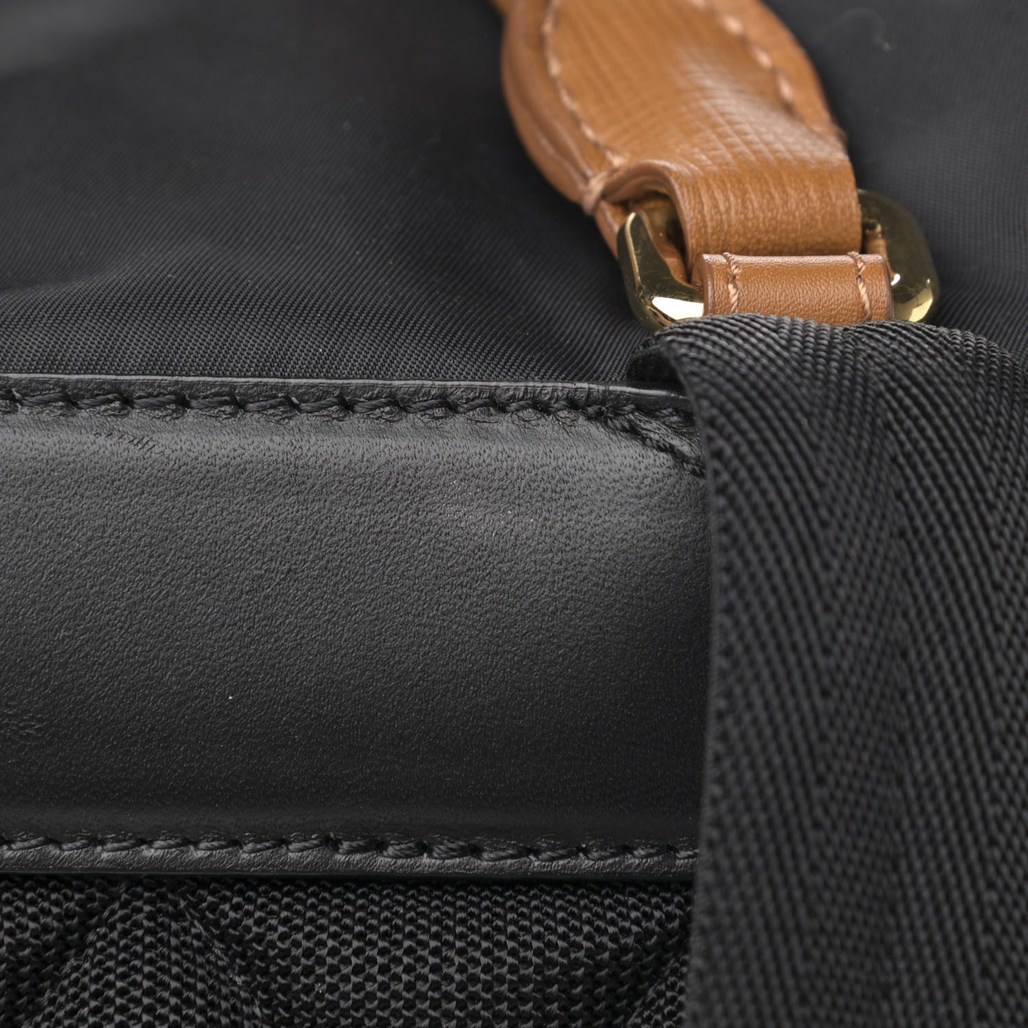 Nylon Large Rucksack Backpack Black