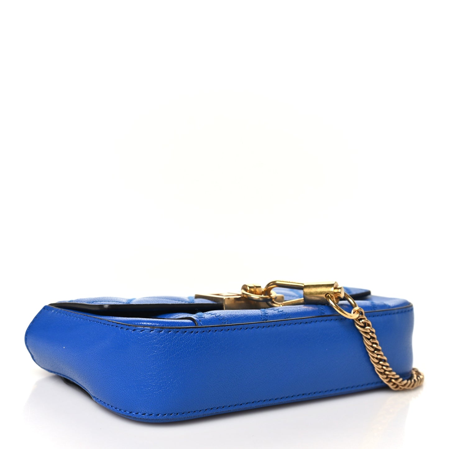 Goatskin Quilted GV3 Mini Pocket Convertible Bag Blue