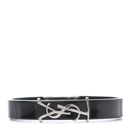 Saint Laurent Patent Monogram Bracelet M Black 1 of 5
