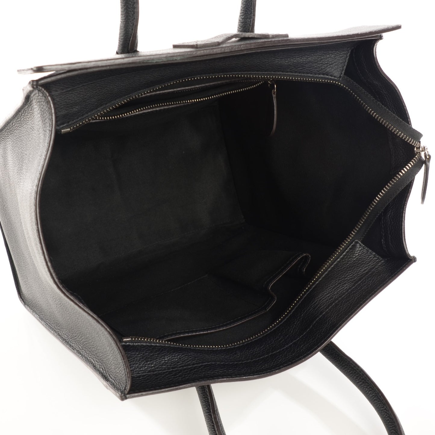 Drummed Calfskin Mini Luggage Black