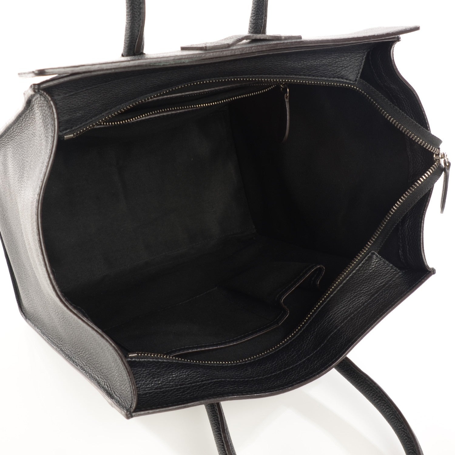 Celine Drummed Calfskin Mini Luggage Black 5 of 9