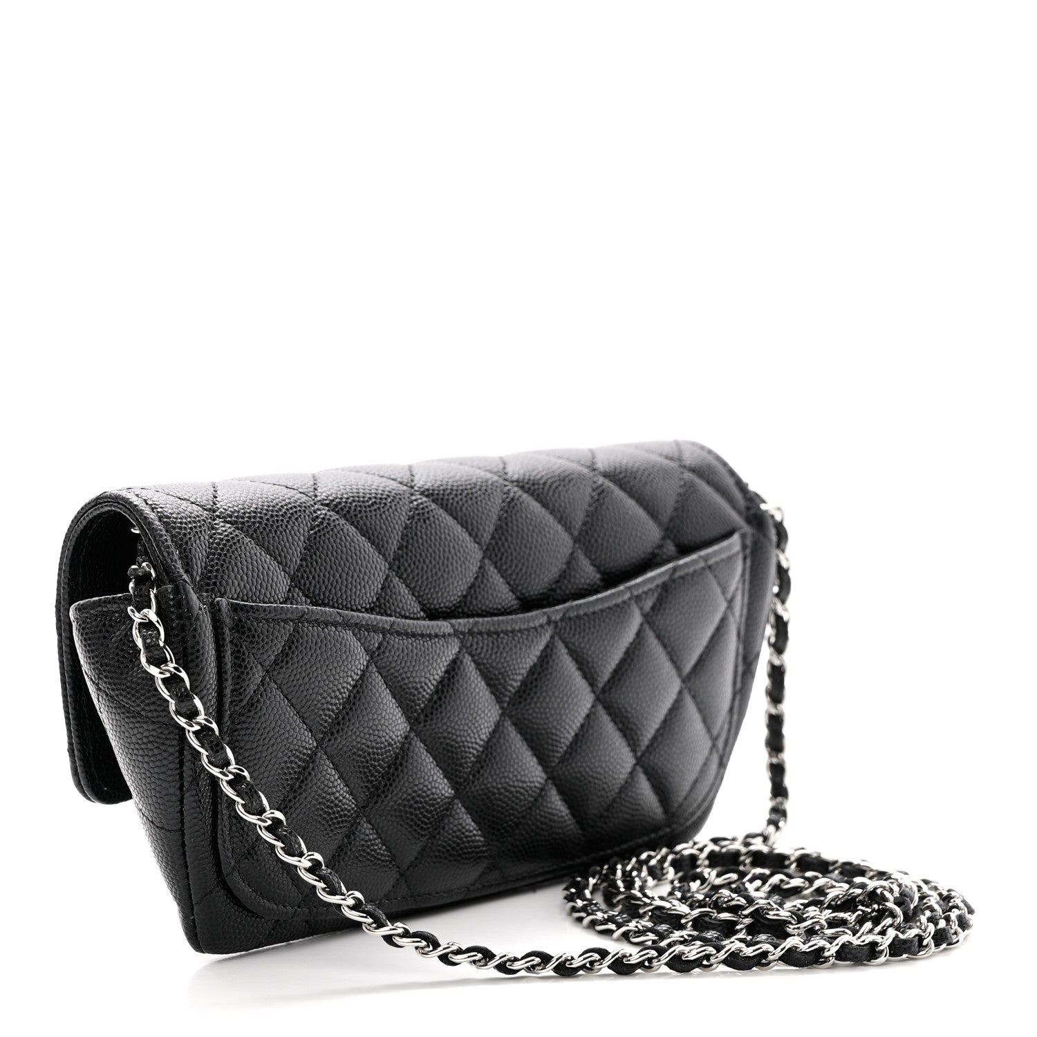 Chanel Caviar Quilted Glasses Case With Chain Black 3 of 12
