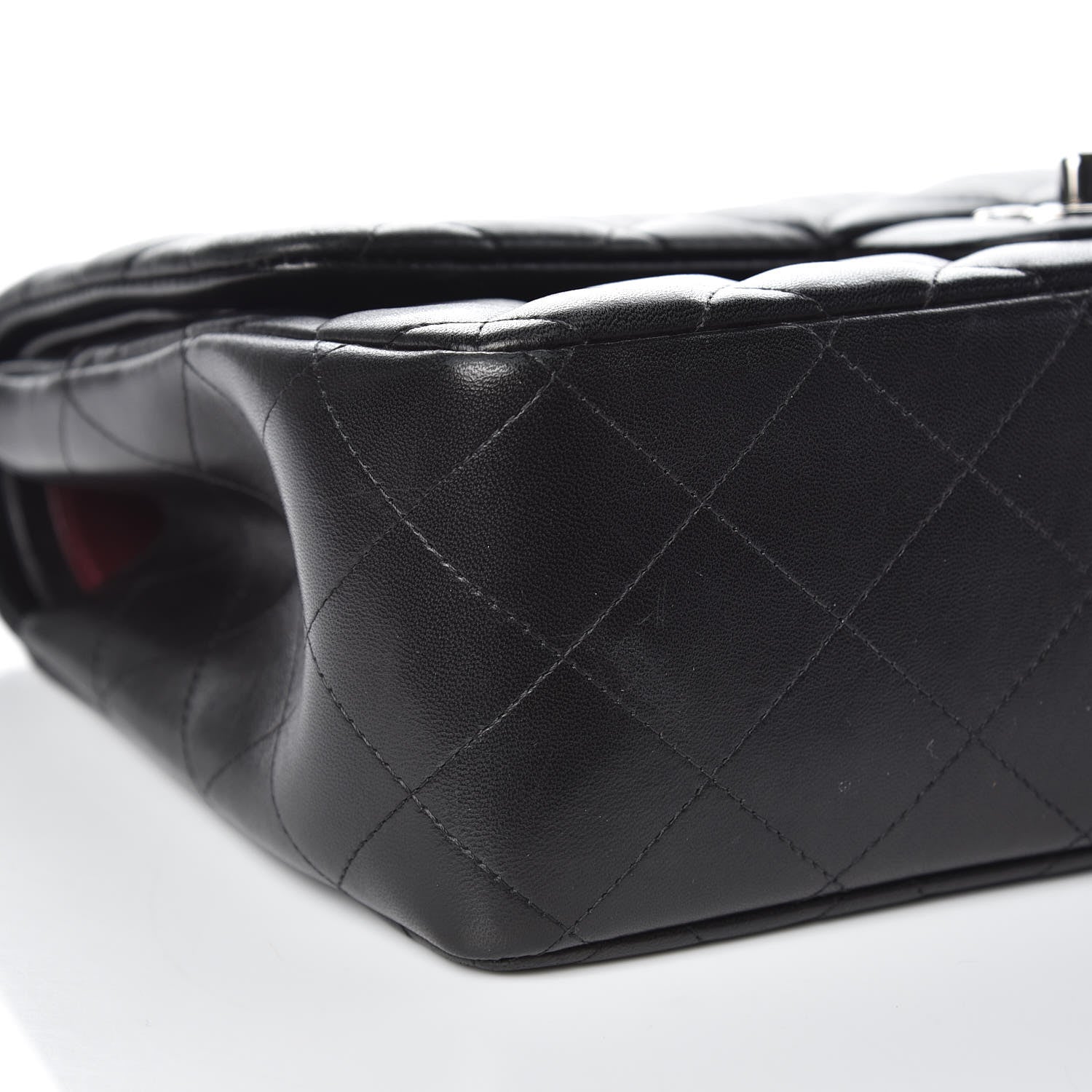 Chanel Lambskin Quilted Jumbo Double Flap Black 8 of 12