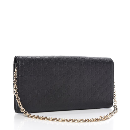 Gucci Soft Microguccissima Dice Chain Wallet Black 3 of 9