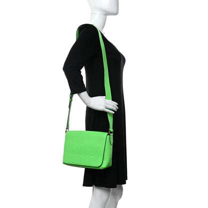Burberry Signature Grain Burleigh Crossbody Bag Neon Green 2 of 10