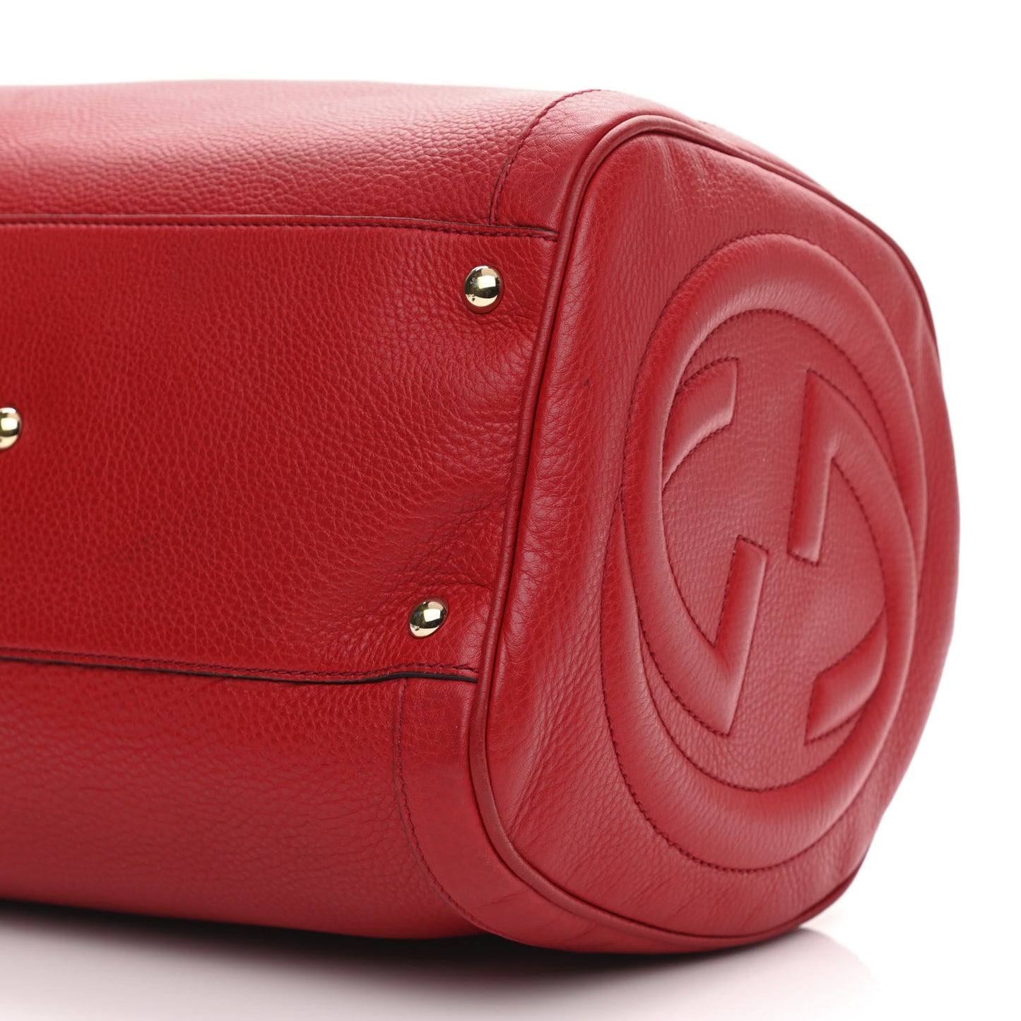 Pebbled Calfskin Medium Soho Boston Red