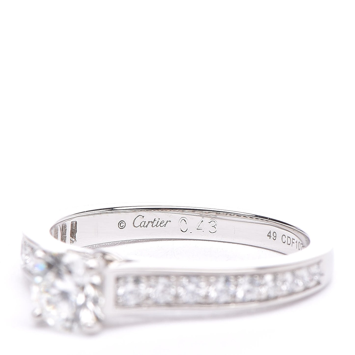 Platinum .43ct Diamond 1895 Solitaire Engagement Ring 49 4.75