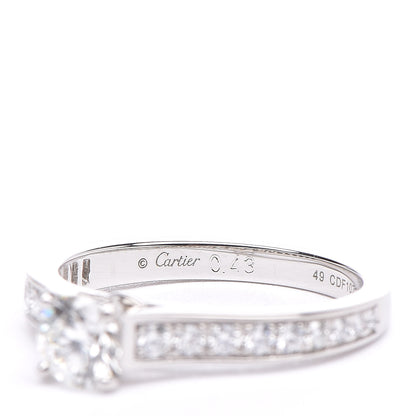 Cartier Platinum .43ct Diamond 1895 Solitaire Engagement Ring 49 4.75 5 of 8