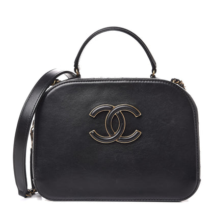 Chanel Shiny Calfskin Goatskin Small Coco Curve Vanity Bag Black 1 of 7