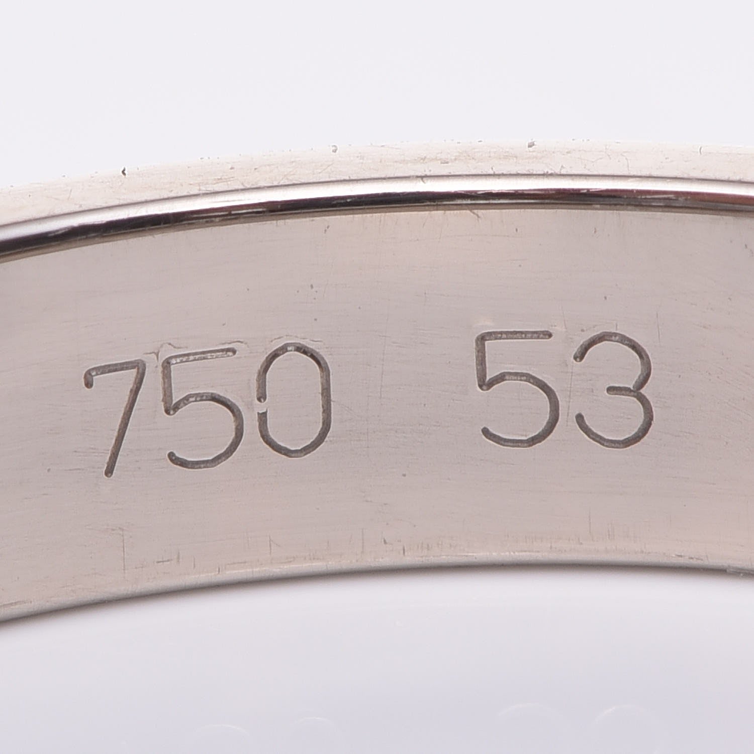 Cartier 18K White Gold 3.5mm LOVE Wedding Band Ring 53 6.25 6 of 11